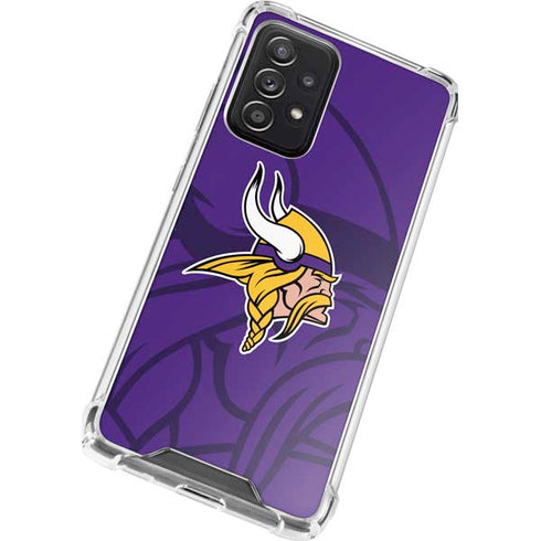 NFL Minnesota Vikings Double Vision Galaxy A52 5G Clear Case